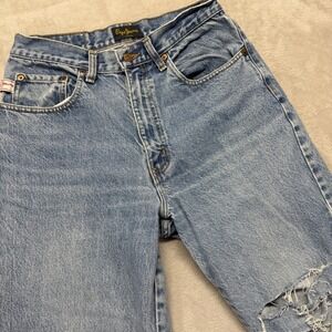 Vintage Pepe Jeans Women's 29 90's Relaxed Tapered Leg Distressed High Waist USA